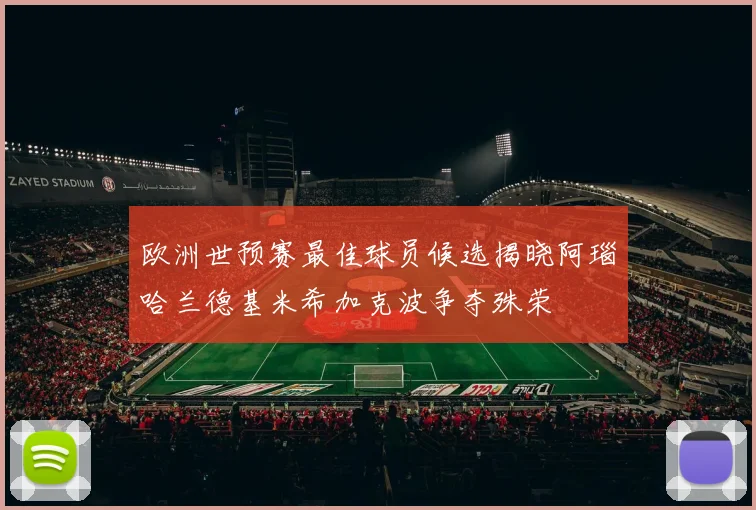 欧洲世预赛最佳球员候选揭晓阿瑙哈兰德基米希加克波争夺殊荣